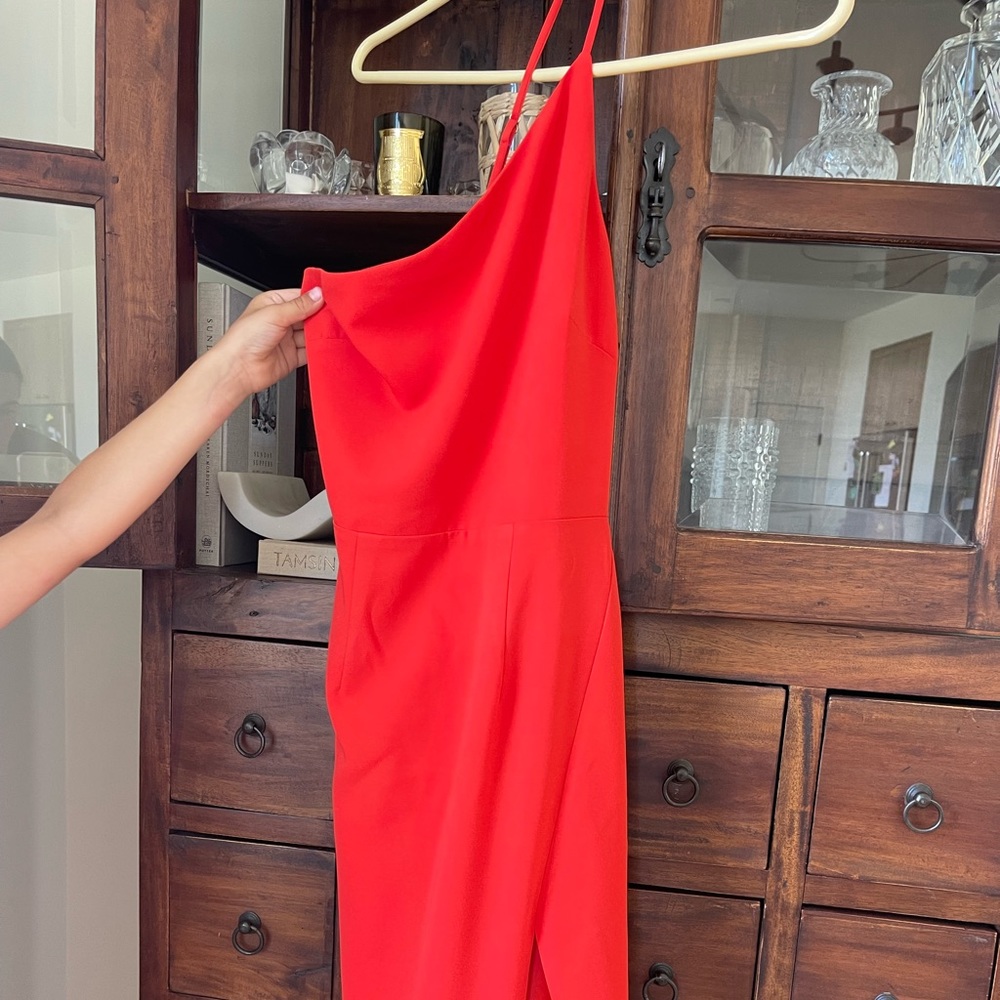 Lovers and Friends Lazo Midi Dress in Blood Orange
